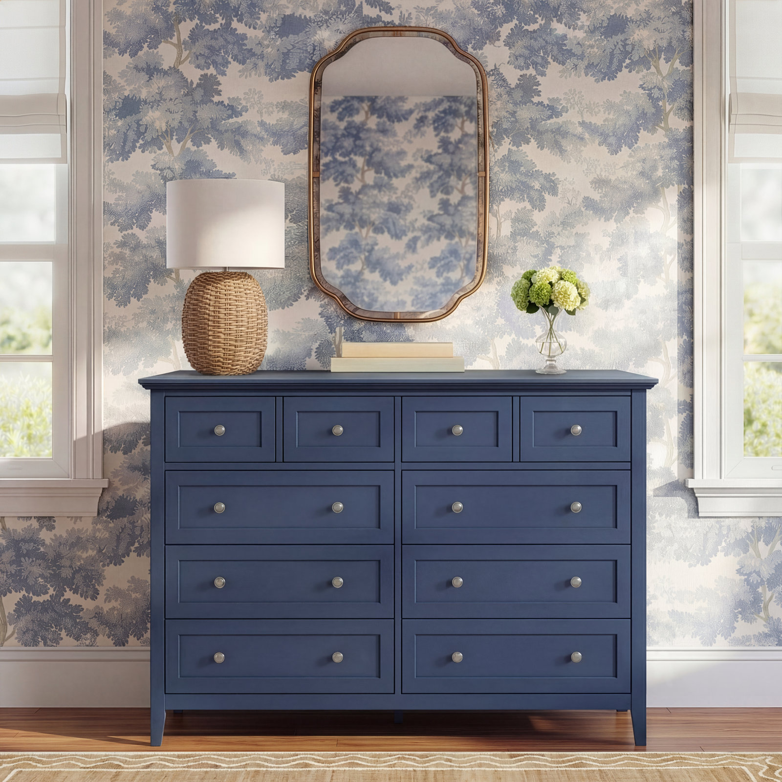 Renee 8 - Drawer Dresser, Blue