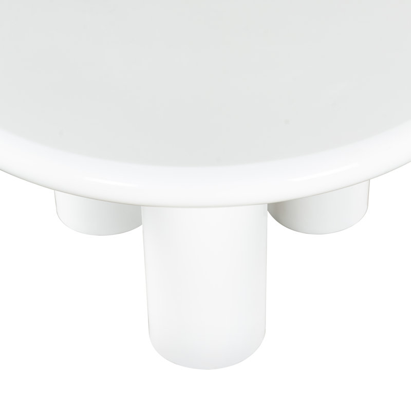 Latricia Rd Concrete Coffee Table, Blanc