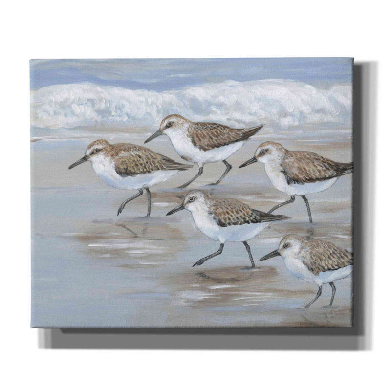 «Sandpipers I» par Tim O'toole, art mural sur toile, H 20 po x l 24 po x P 0,75 po