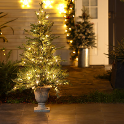 4.3' H Green Artificial Fir Christmas Tree with 70 LED Lights