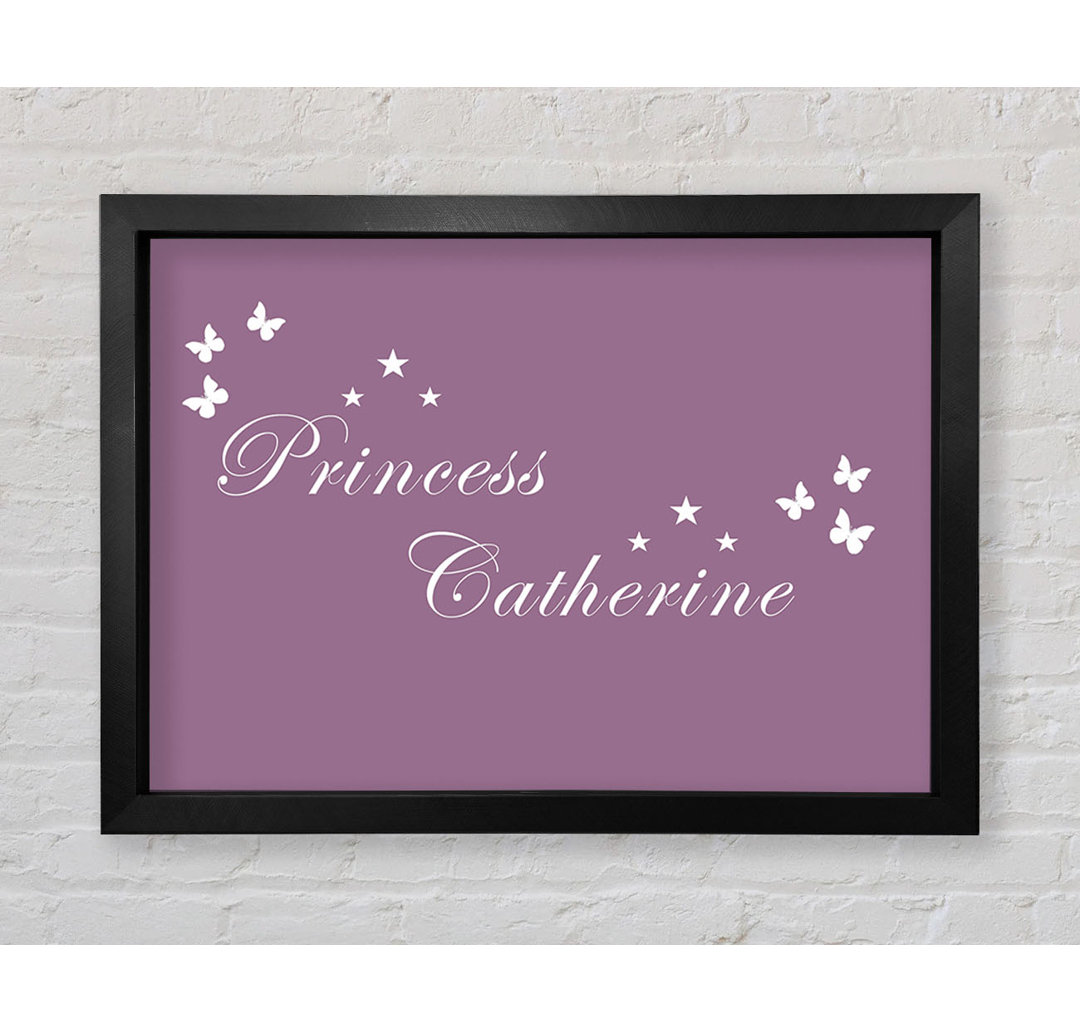 Girls Room Quote Your Own Name Princess Dusty Pink Gerahmter Druck