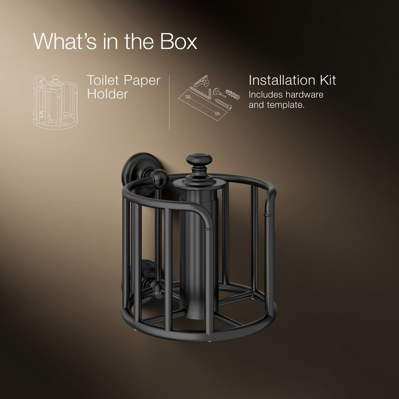 Artifacts® Toilet Tissue Carriage, Matte Black