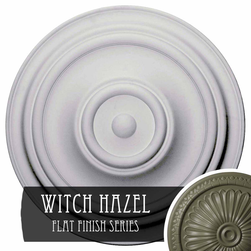 Médaillon de plafond traditionnel de 31 1/2 po x P 2 1/2 po (convient aux auvents jusqu'à 8 1/4 po), Hamamélis