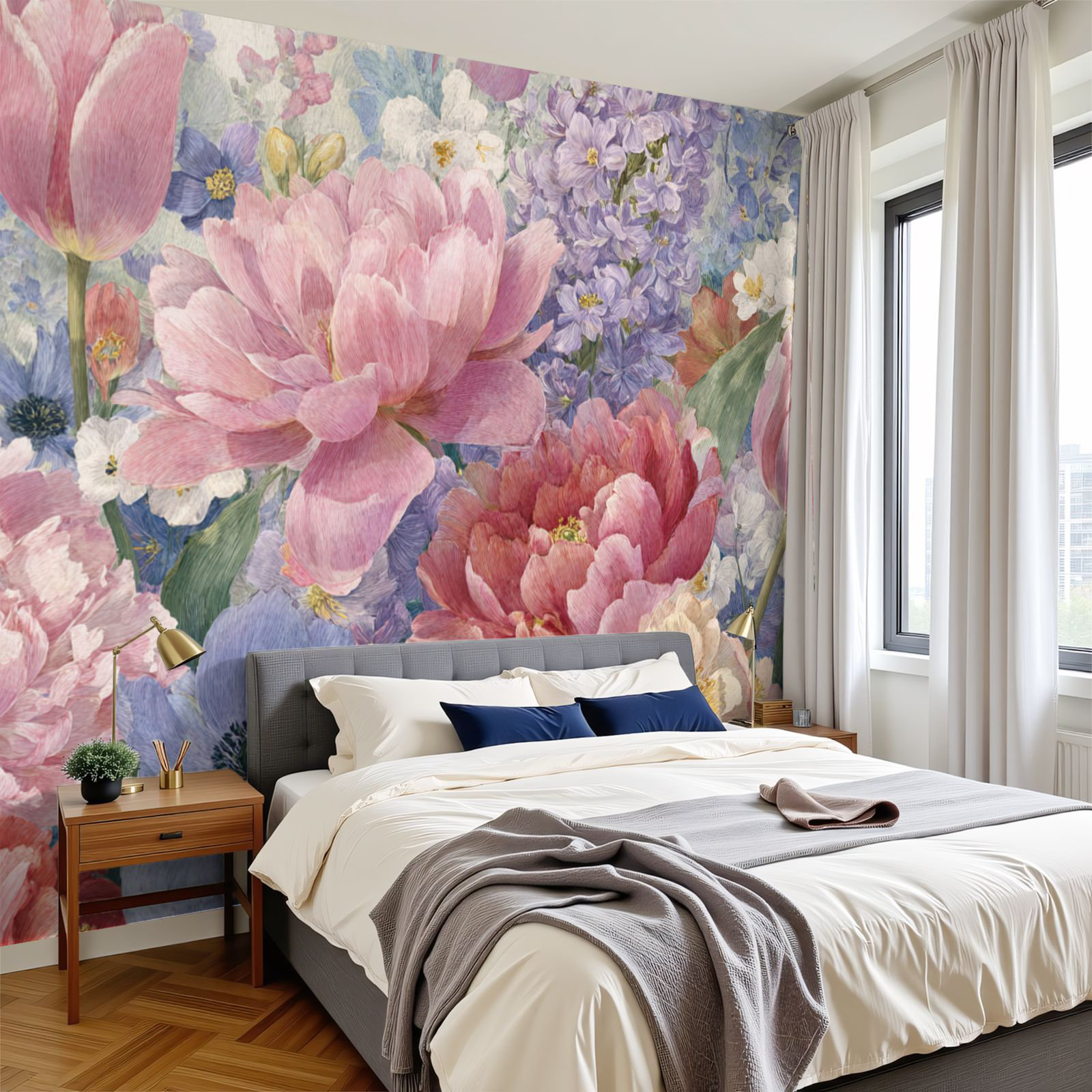 Red Barrel Studio Farmhouse Nature Floral Wallpaper Peel and Stick Wall ...