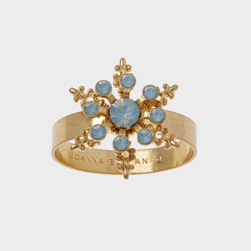 Classic snowflake skinny napkin rings, pastel