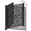 Barrière de jardin vidaXL noire 105 x 106 cm-113055250-113055252