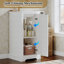 Ensemble de meuble-lavabo sur pied 16 po avec lavabo en céramique, ensemble de meuble-lavabo simple autoportant avec porte à fermeture douce et tablette réglable