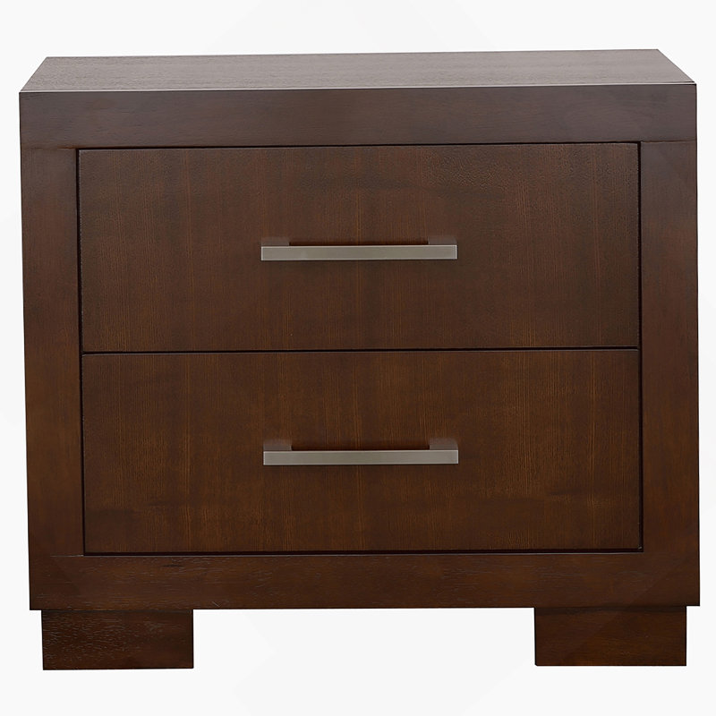 Table de chevet 2 tiroirs Polk Cappuccino