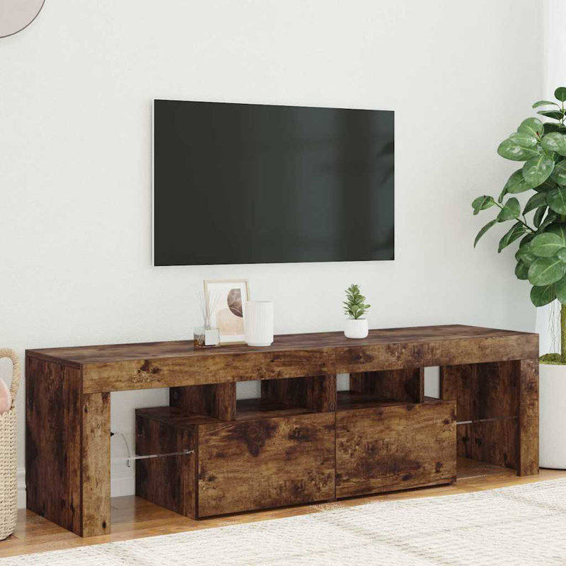TV Stand, Smoked Oak