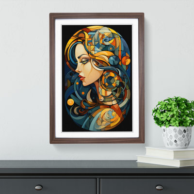 Cancer Zodiac Cubism 1 Piece Single Picture Frame Wall Art
