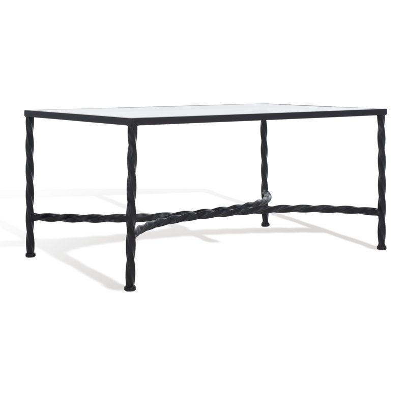 Vera Glass Cocktail Table, Black