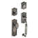 Parthenon Handleset with Deadbolt and Door and Rosette