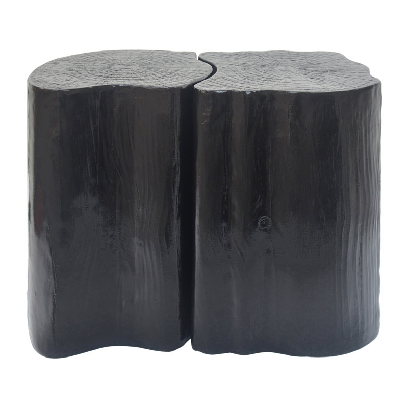 2-In-1 Irregular MGO End Table(Only Including Table), Black