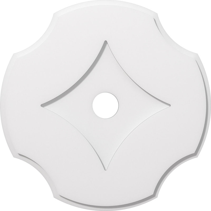 Diamètre intérieur de médaillon contemporain en PVC de 3 po Percival, H 24 po x l 24 po x P 1 po