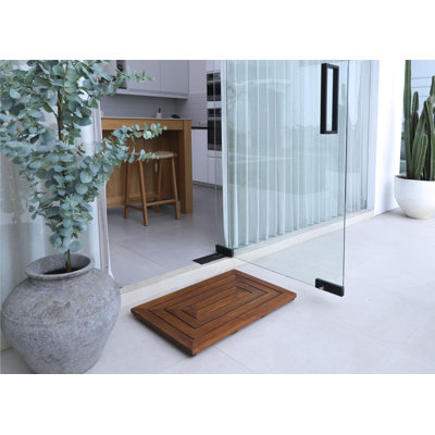 Tapis de douche en teck