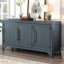 Élégante armoire bleu marine pour l'entrée. + Placage de pin, espace de rangement spacieux, espace de vie à options réglables. Structure robuste, tablettes-338490293