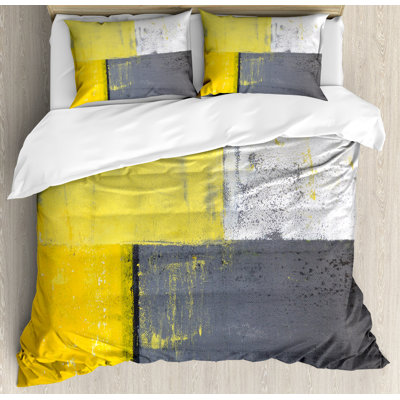 Ensemble de housse de couette à motif abstrait "street art modern grunge"