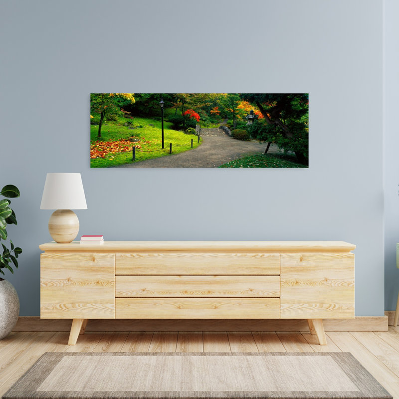 Stone Bridge The Japanese Garden Seattle Washington State USA 1 Piece Wrapped Canvas Panoramic Wall Art