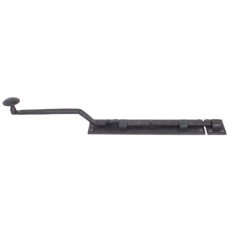 French Pewter Door Bolt, Beeswax, 43.5cm H x 4.7cm W x 7.2cm D