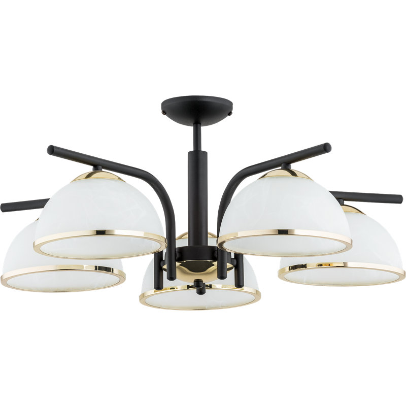 Diaz 5 - Light Shaded Chandelier, Gold