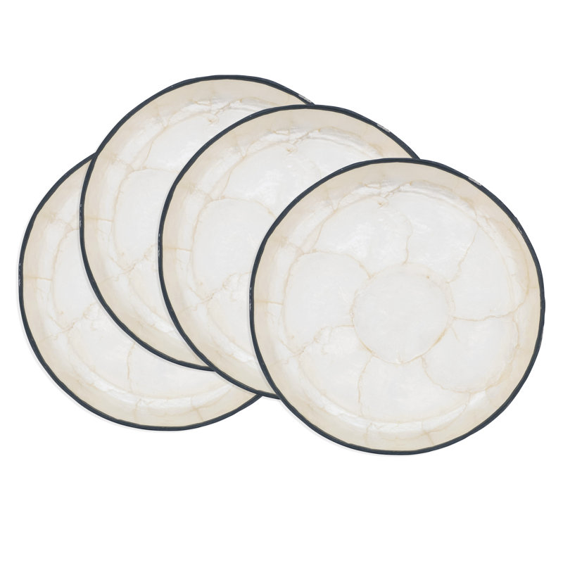 Handcrafted Capiz Shell Bowl (Set of 4), Black