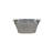 Silver Oval With Lines Design Metal Bucket