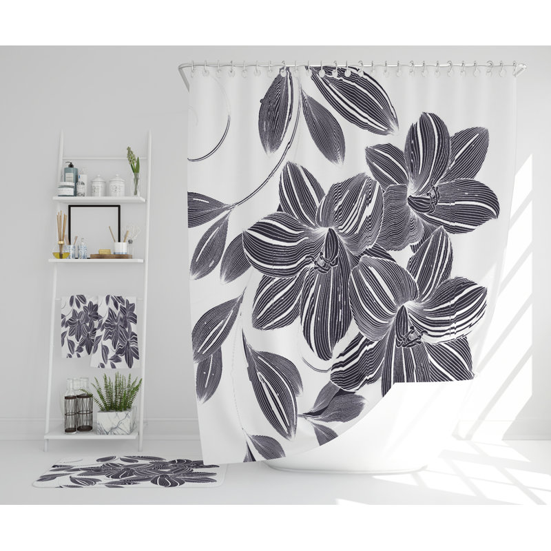 Nazya Polyester Shower Curtain Set