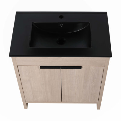 Paata 30.00'' Single Bathroom Vanity with Ceramic Top