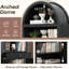 Bibliothèque 70,8 po H avec rangement et armoire arquée-616372865