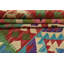 Tapis oriental en laine kilim fabriqué à la main en rouge