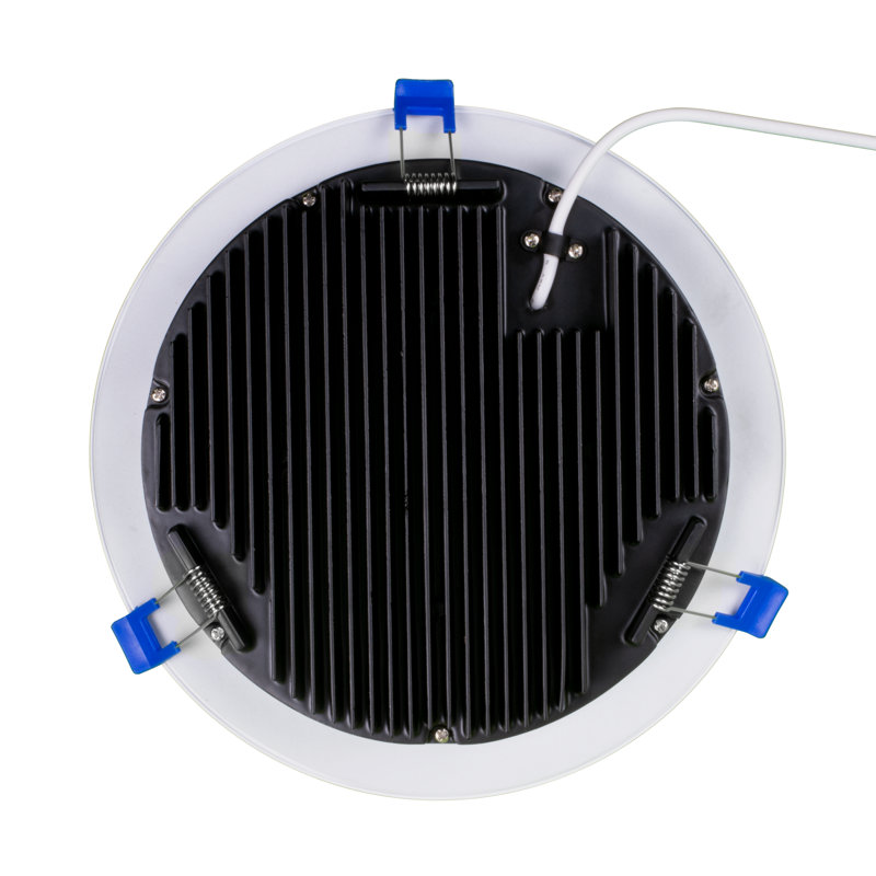 8 po Dle8 Series Plafonnier rond à panneau plat à DEL, Noir, 2700 K, 2441 lumens