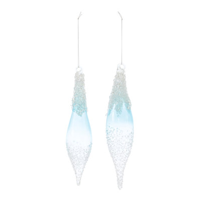9'' Glass Holiday Shaped Ornament