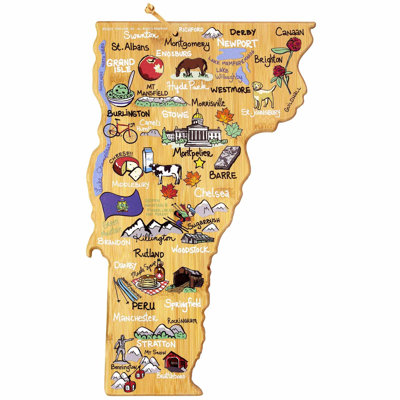 Vermont Cutting & Serving Board with Artwork by Fish Kiss