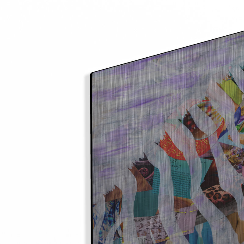 Dakota Fields «Purple Zebra» par Artpoptart, art mural en métal, 24 po x 16 po, H 16 po x l 24 po