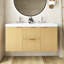 Ensemble de meuble-lavabo à double cuve en bois 47 po avec comptoir SMC, armoire en panneau de fibres à densité moyenne, meuble-lavabo mural, portes à fermeture en douceur