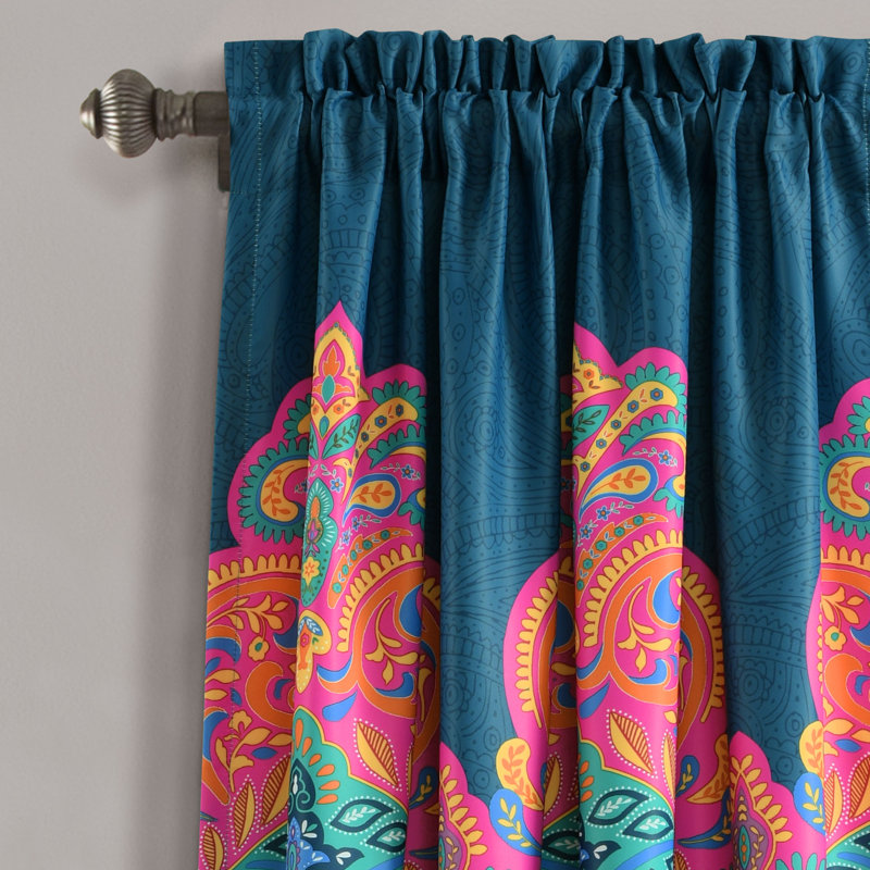 Boho Chic Room Darkening Curtain Pair, 52" W x 108" L