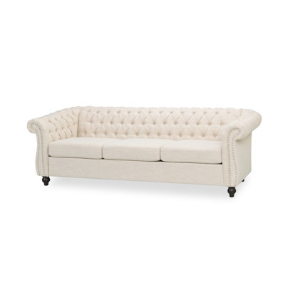 Eutropia 84.75"" Rolled Arm Chesterfield Sofa -  Alcott HillÂ®, 1F87BD70685C4C239F24CD2B0CF51465