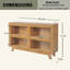Armoire de rangement moderne avec 4 portes et vitrine