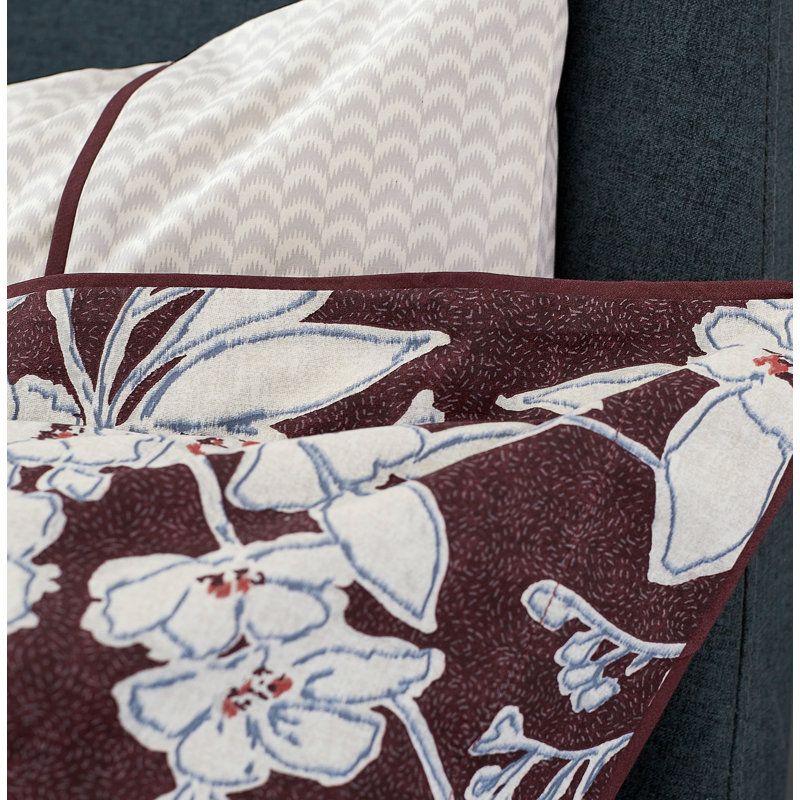 Aris Print Oxford Pillowcase Mulberry
