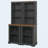 Freestanding Bookcase with Open Shelves, Curved Design & Anti-Tip Kit, Black