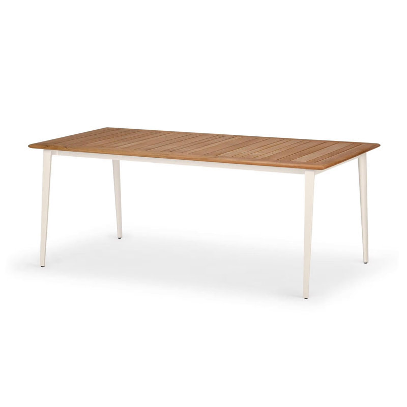 WA Outdoor Dining Table, 39.25" W x 78.75" L x 29.5" H, Black Pepper, Teak