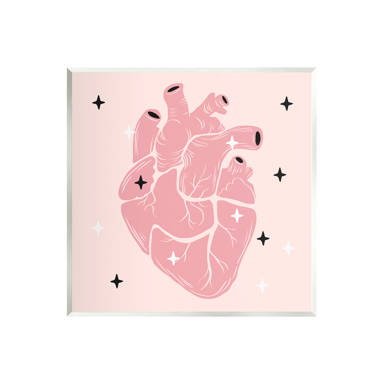 Anatomical heart wall art print