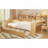 Wooden Full Size Daybed With Storage Shelves, Multi-Functional Bed With Two Storage Drawers And  Study Desk-459859630