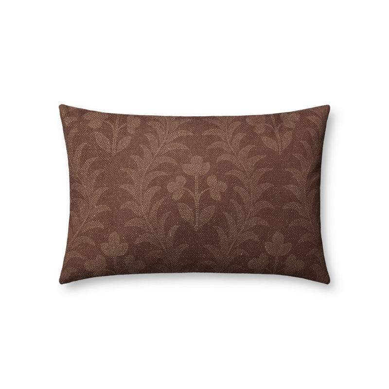 Coussin décoratif Magnolia Home par Joanna Gaines x Loloi Isola, Rouge, Housse 13 po x 21 po avec duvet