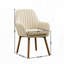 Fauteuil contemporain capitonné en polyester à 4 pieds-547847380