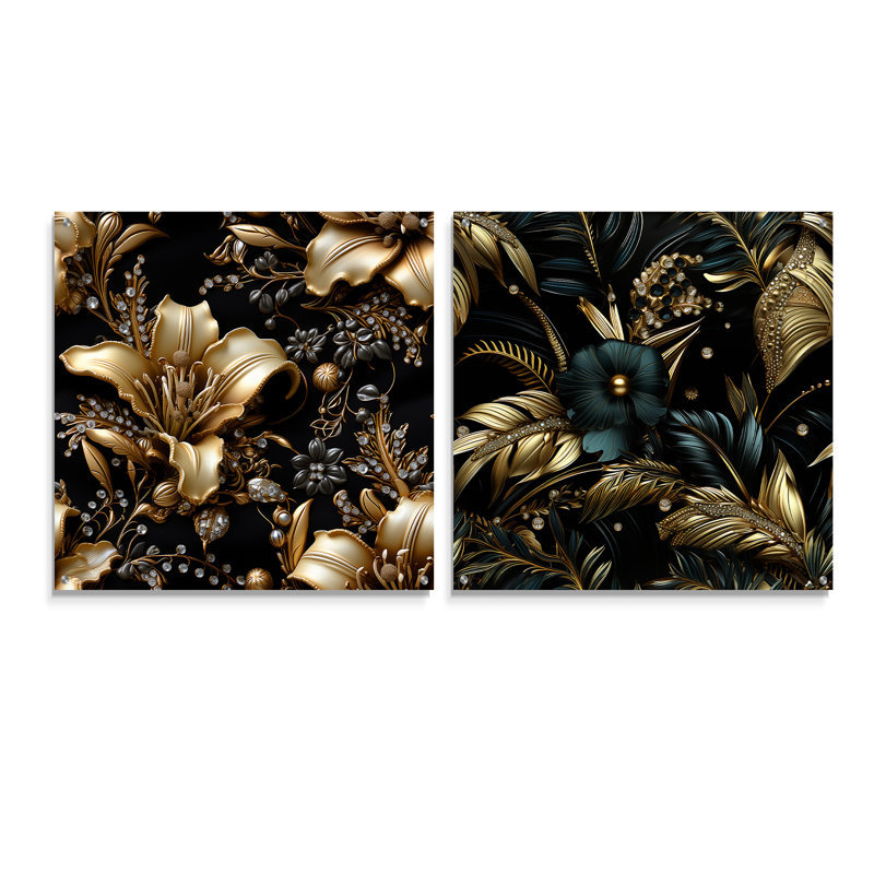Hadleigh - Ensemble de 2 art mural en verre acrylique, H 36 po x l 73 po