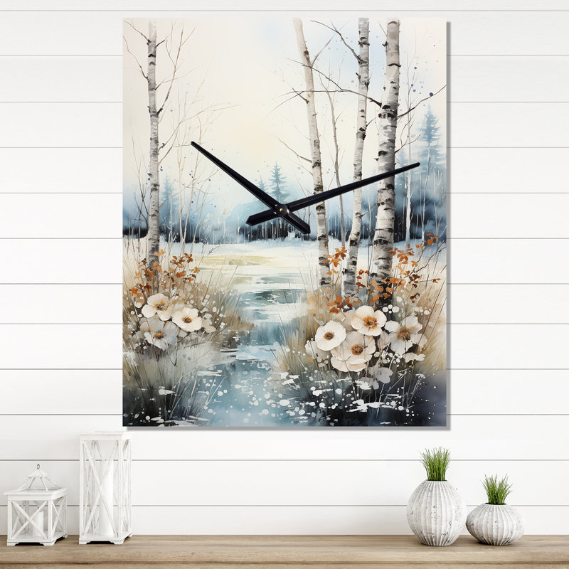 Jataiya - Horloges murales paysages, H 32 po x l 24 po x P 1 po