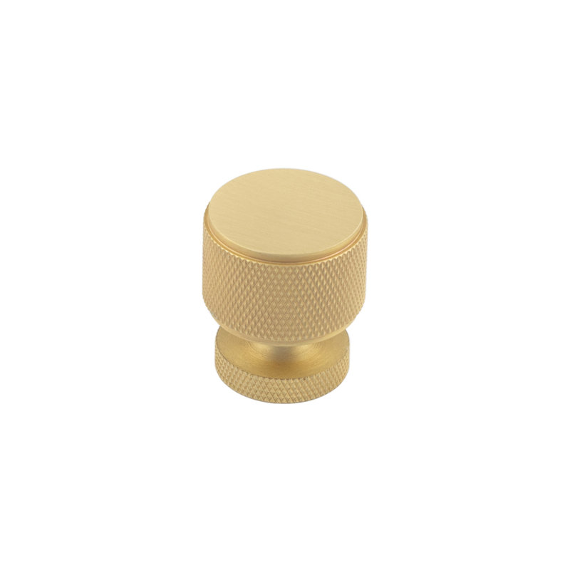Piccadilly 30mm Diameter Cylindrical Knob, Satin Brass