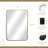 Nuvelle Rectangular Gold Metal Framed Wall Mirror | Studded |