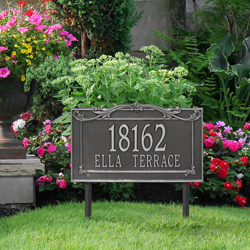 Plaque d'adresse sur 2 lignes Signature Series, Oui, Gris fumée, Gris